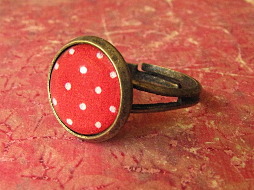 Flipi Dots- Vintage Ring bronzefarben